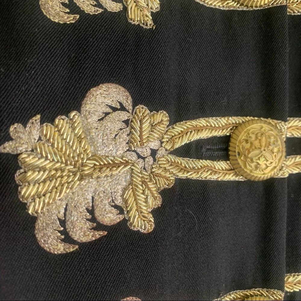 Vintage Escada Laurel Military Vest with gold embellishment embroidered - Picture 5 of 9